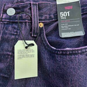 Levis 501 '90s Purple Acid Wash jeans 29x32